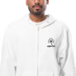Unisex fleece zip up hoodie