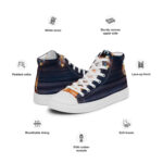 Women's high top canvas shoes - Image 2